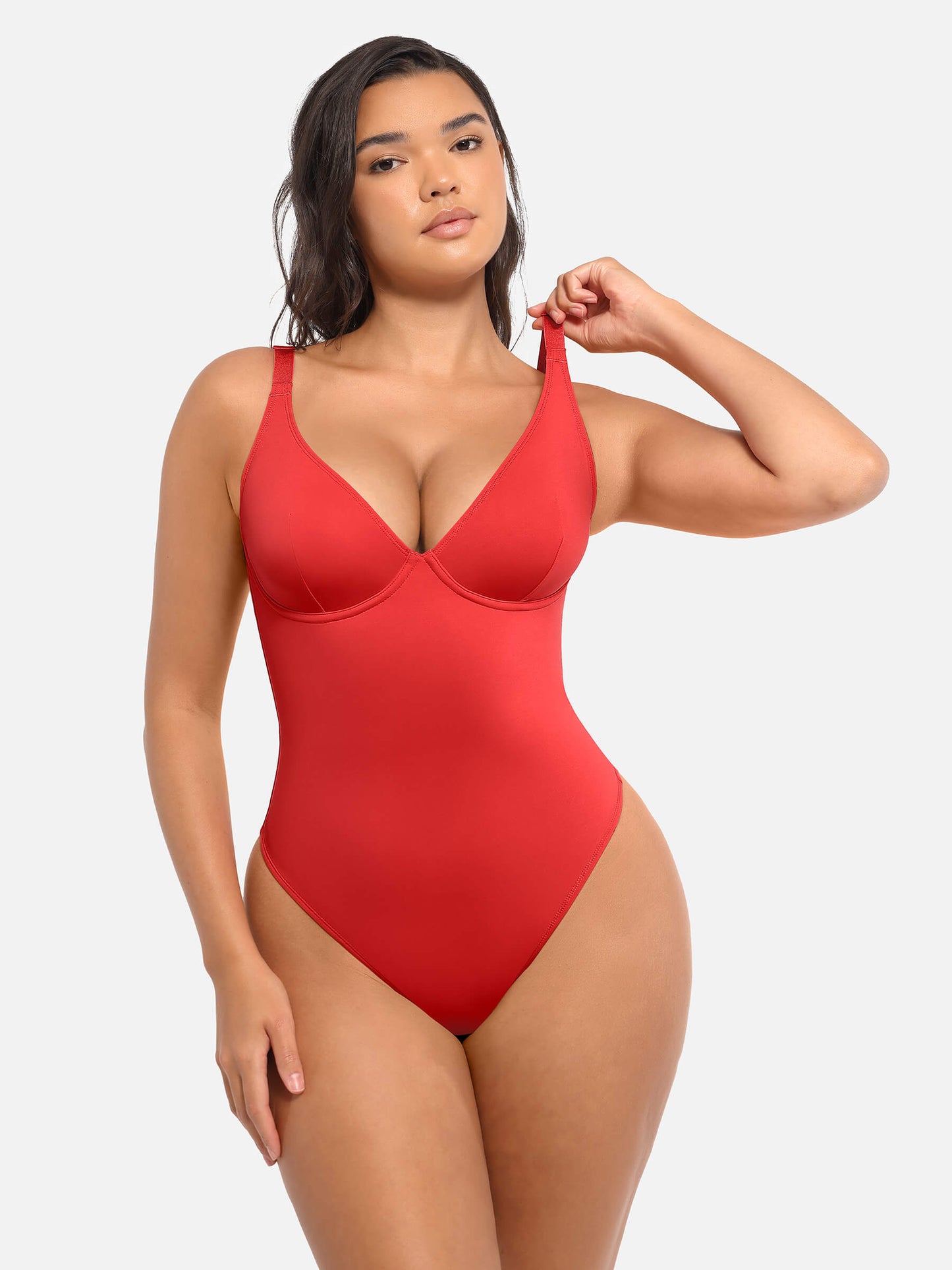 V-Neck Tummy Control Bodysuit
