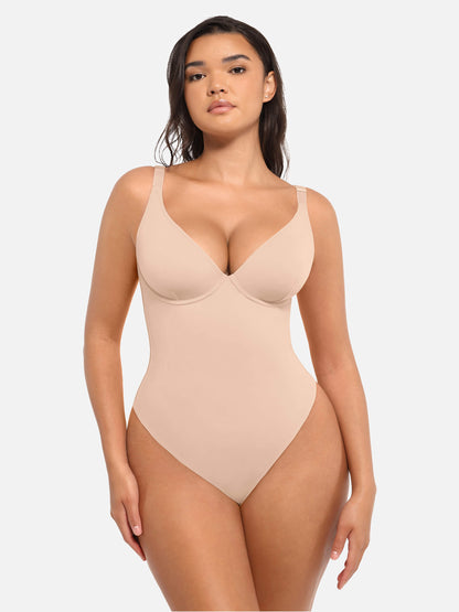 V-Neck Tummy Control Bodysuit