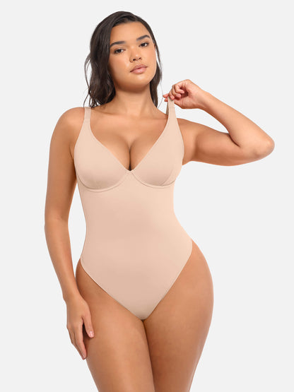 V-Neck Tummy Control Bodysuit