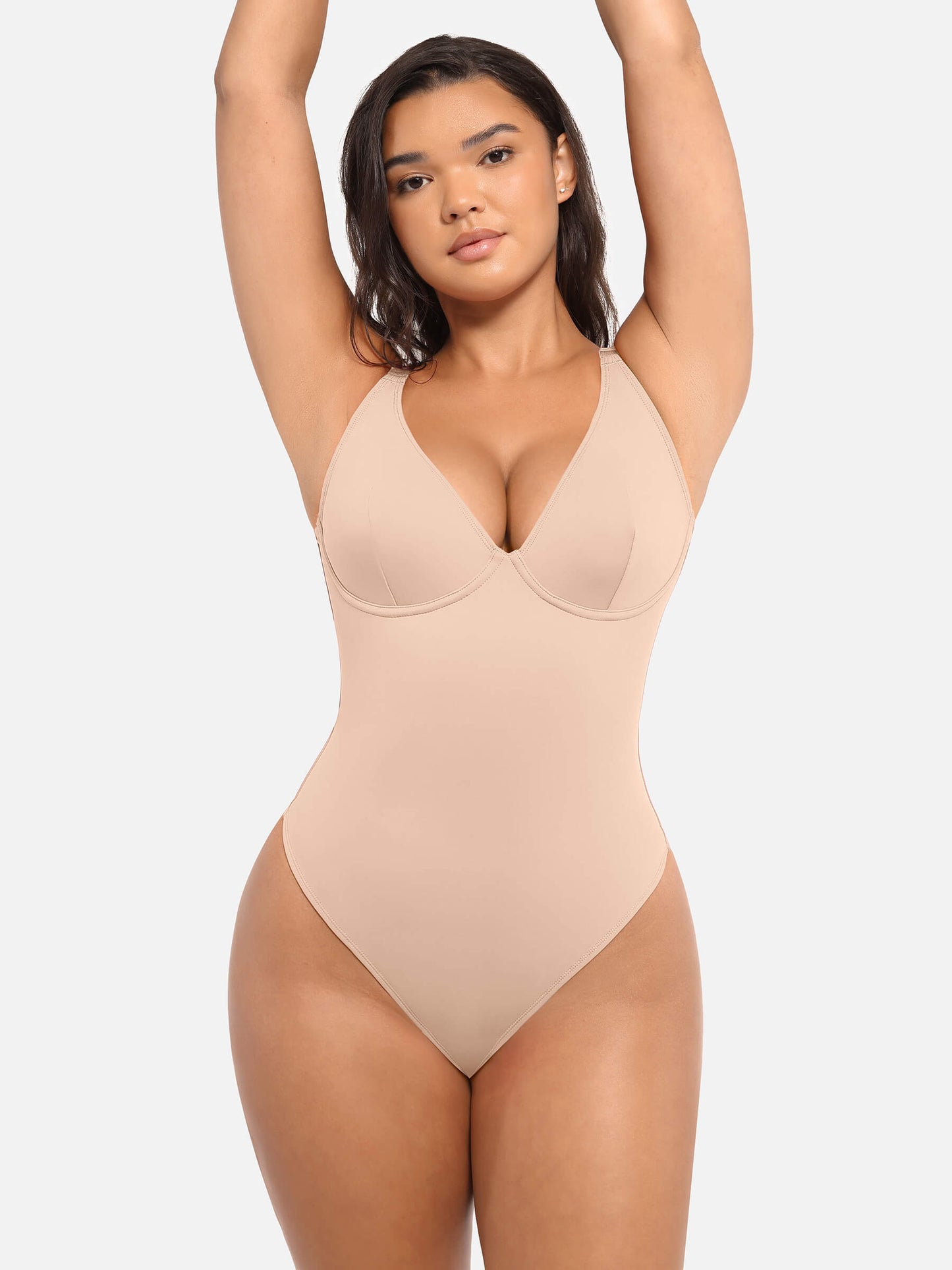 V-Neck Tummy Control Bodysuit