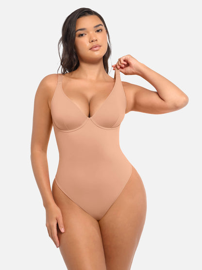 V-Neck Tummy Control Bodysuit