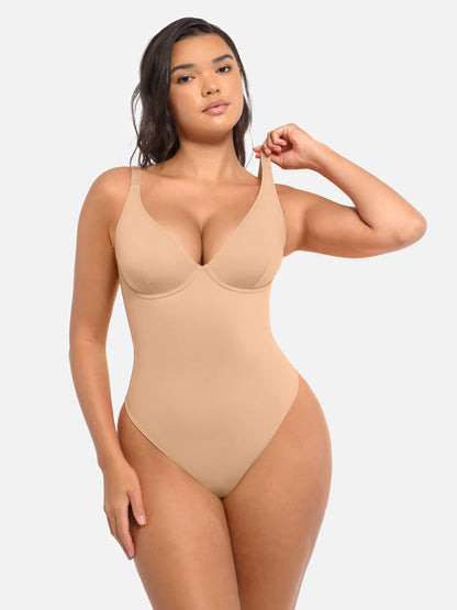 V-Neck Tummy Control Bodysuit