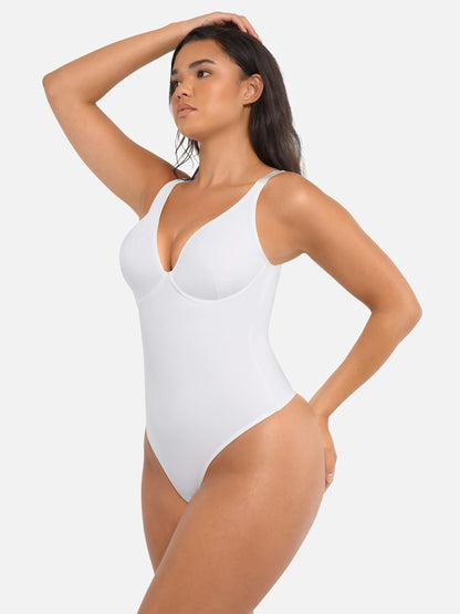 V-Neck Tummy Control Bodysuit