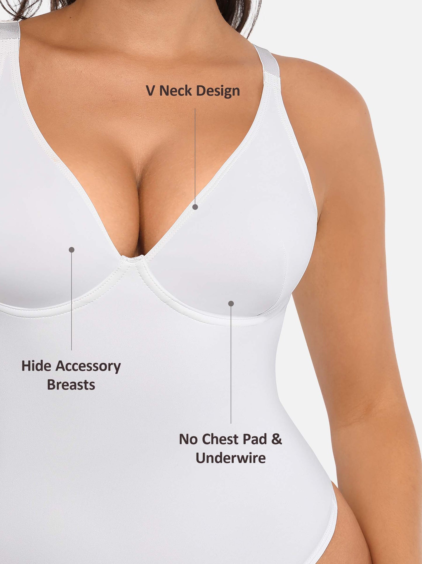 V-Neck Tummy Control Bodysuit