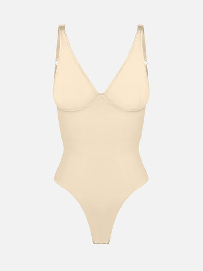 V-Neck Tummy Control Bodysuit