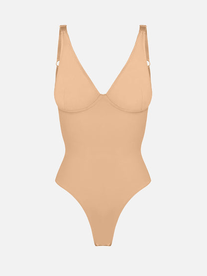 V-Neck Tummy Control Bodysuit
