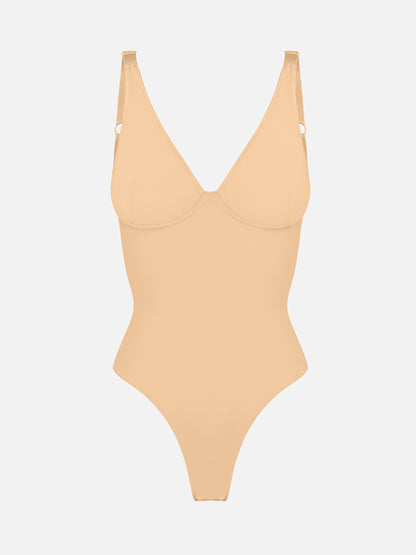V-Neck Tummy Control Bodysuit