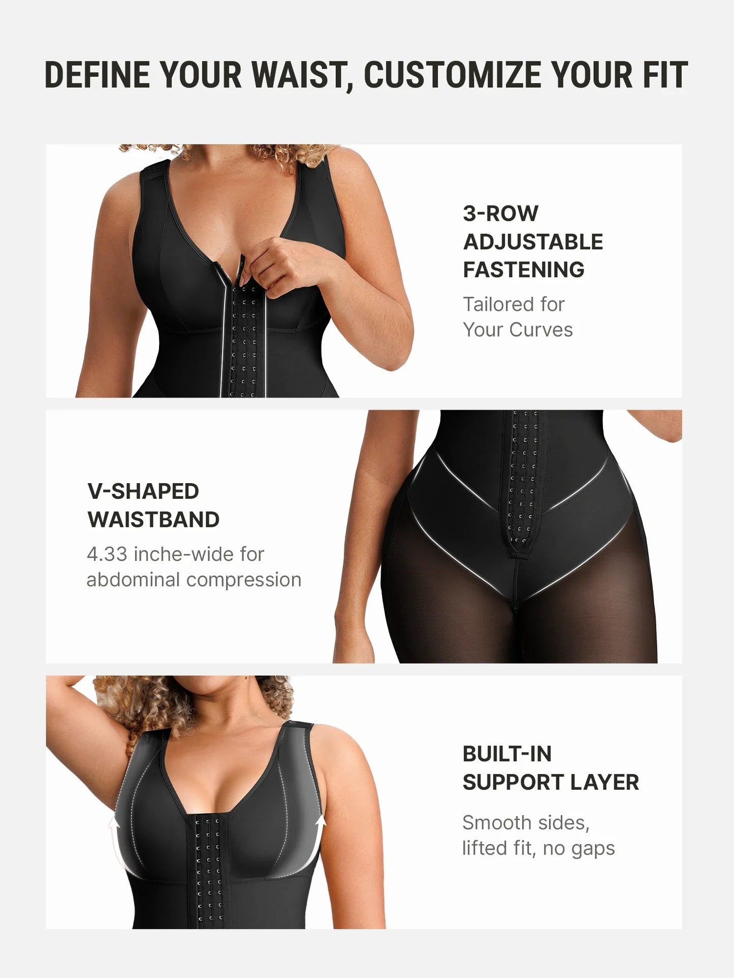 Feelingirl FeelVibe V-Band Waist Snatching Contour Bodysuit