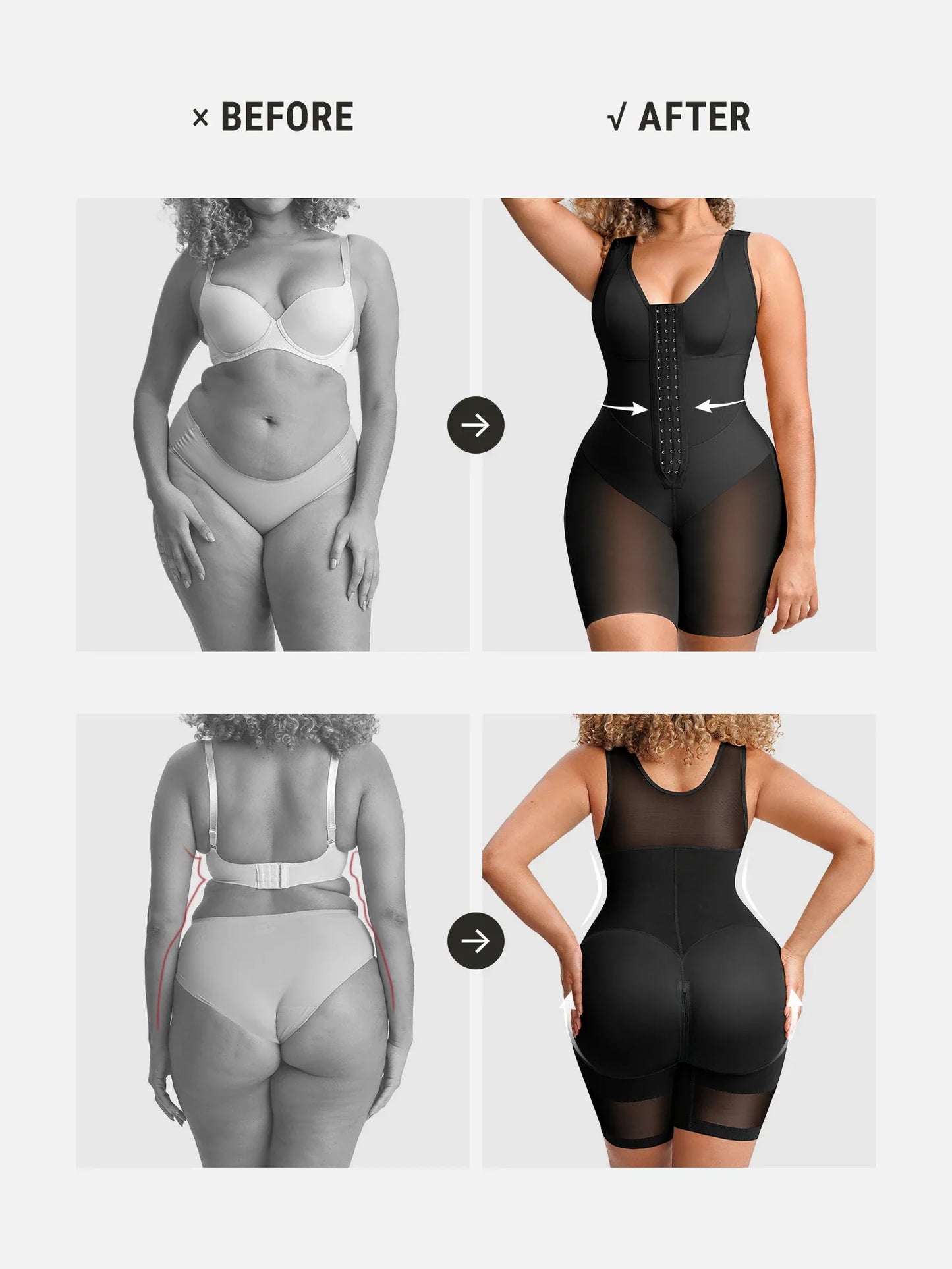 Feelingirl FeelVibe V-Band Waist Snatching Contour Bodysuit